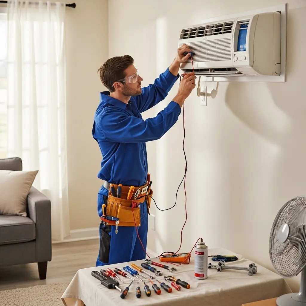 Keçiören Hotpoint Hotpoint klima gaz dolumu ve bakım – Enerji verimliliği artırıldı. - Teknik servis örneği